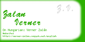 zalan verner business card