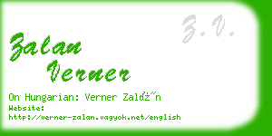 zalan verner business card